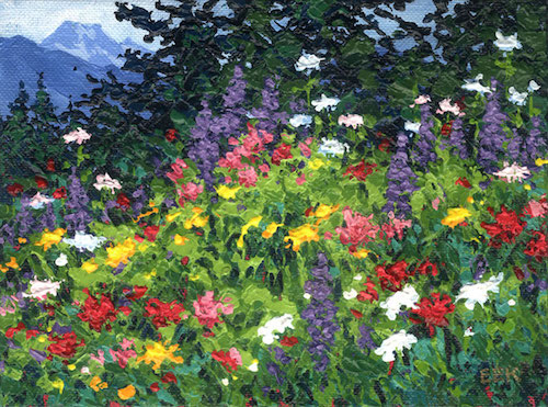 Bloomin'-Spectacular acrylic painting