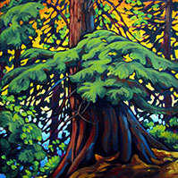 Cates Park Hemlock oil painting