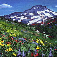 On a Clear Day palette knife painting