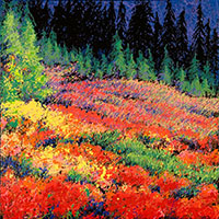 Summer's End acrylic painting