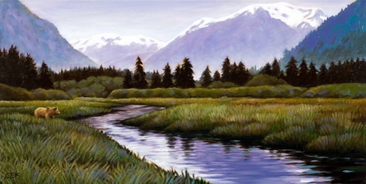 Valley of the Grizzlies oil painting